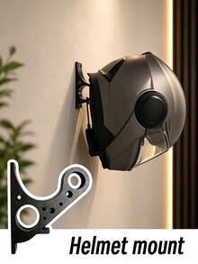 Motorcycle Helmet Wall Mount, Easily Supports Full Face Helmets; Scratch-Resistant And Durable; Easy Installation, Suitable For All Motorcycle Enthusiasts And Riders, Provides Neat Helmet Storage - A - View 8