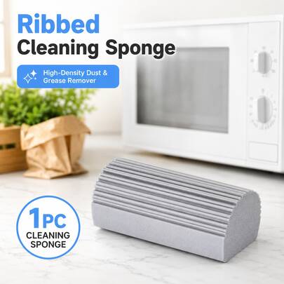 Bloque de esponja de limpieza a rayas de alta densidad, cepillo multiusos reutilizable súper absorbente, adecuado para cocina, microondas, estufa, fregadero, vidrio, persianas y baño, herramienta de limpieza del hogar de color gris