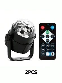 USB供电迪斯科球灯 - 多功能室内/室外水晶魔球投影仪，适用于派对、卡拉OK、汽车和生日装饰，无激光 - 彩色光 - 查看 12