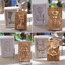1件古埃及法老浮雕矽膠模具，軟糖模具，蛋糕裝飾工具，巧克力模具，糖藝，廚房小工具 - 查看 2