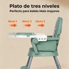 Portable High Chair For Babies, Foldable, With B - Rust Brown - View 5
