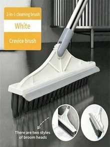 1pc Long Handle Cleaning Brush, 2-In-1 Floor Gap Cleaning Tool, Window Cleaning Tool, Suitable For Bathroom, Toilet, Hotel And Commercial Use, With Angled Bristles And Scraper, 180° Rotating Brush Head, Home Cleaning Helper - Cleaning Brush - View 12