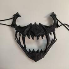 1PC Scary Skeleton Nue Black Mask - Random Color - Halloween Easter Mask, Various Festival COS Anime Costume Mask, Plastic Material Unisex - Party Costume Prop - Multicolor - View 6