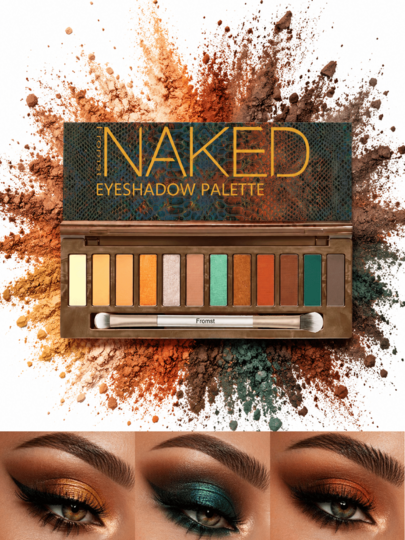 12 Shades Vegan Desert Oasis Eyeshadow Palette, 12 Desert-Inspired Neutral Tones Blending Elegant & Wild Shades, High Pigmented, Ideal For Daily, Date Nights & Parties, Perfect Holiday, Halloween & Back To School Gift