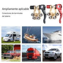 Conector de Pinza de Terminal de Baterí,Conectores deTerminales de Batería, 2PK Liberación Rápida de 4 Vías, Conectores de Abrazadera Positivo Negativo, para Postes SAE/JIS Tipo A, Fácil Ajuste, con Llave, Adecuado para Terminales de Batería de 4 Vías de Automóviles, Camiones y Camiones - 2 piezas - Ver 4