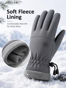 1 Pair Winter Cycling Gloves Touchscreen Warm Windproof Gloves Unisex Outdoor Cycling Hiking Walking - Multicolor - View 11