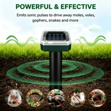 2/4/6/8/10-Piece Set Solar Ultrasonic Waterproof Animal Repeller, Suitable For Outdoor Yards, Gardens, Orchards And Other Locations, Effectively Repels Birds, Snakes, Rats, Dogs And Other Animals, Ground Mountable - 彩色 - 查看 2