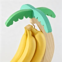 1pc Wooden Banana Rack, Household Storage Rack, Living Room Fruit Storage Rack - Multicolor - View 4
