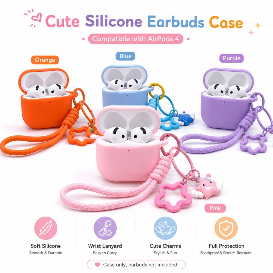 Cross-Border Hot-Selling Compatible With AirPods Protective Case, Minimalist Style Handmade Woven Rope, Color-Block Cute Star Pendant, Handmade DIY Accessory, Bluetooth Earphone Shell - Light Blue - View 1