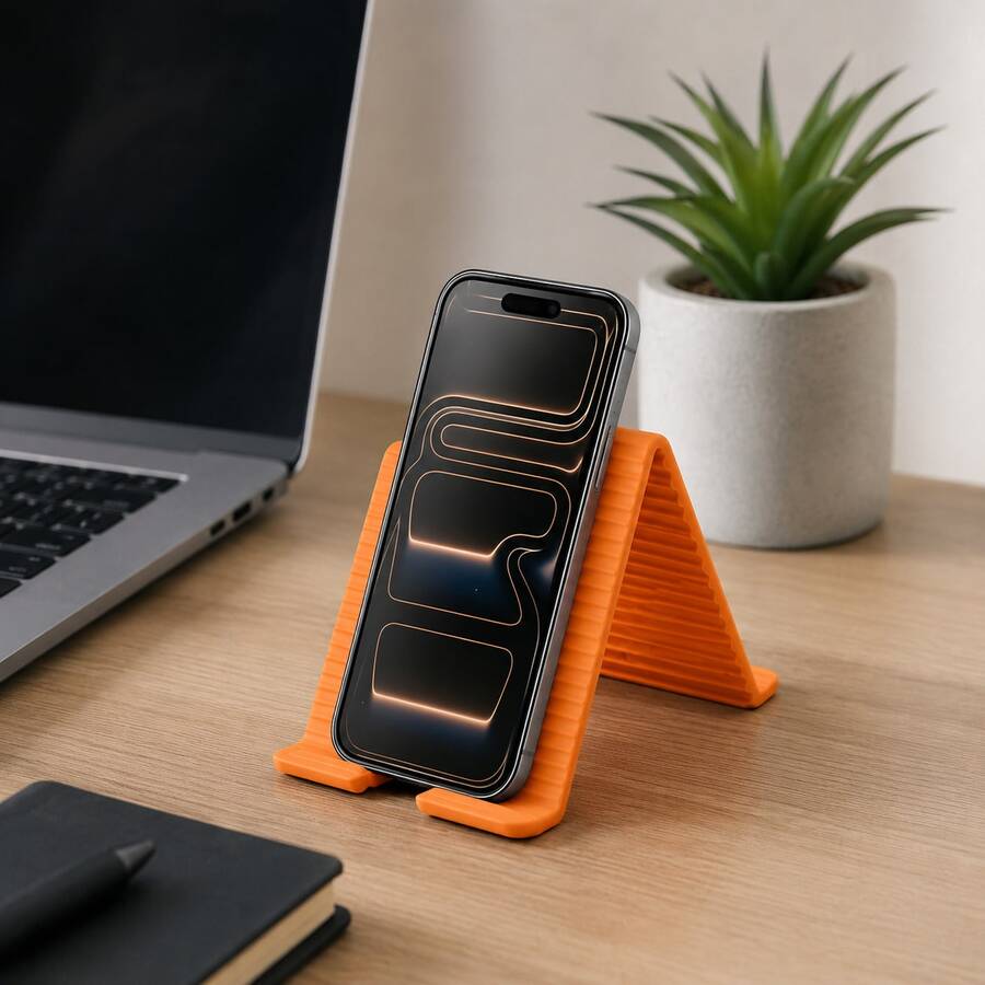 1pc Flexible Foldable Adjustable Non-Slip Portable Silicone Phone Stand, Multi-Angle Desktop Holder For Smartphones, Tablets & Laptops, Home Office Travel - A - View 1