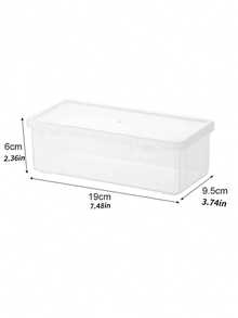 1/2/3/6pcs Large Capacity Transparent Storage Boxes, Pencil Crayon Stationery Memo Organizer, DIY Craft Tool Box, Office School Desktop Drawer Storage Supplies, Back To School Essentials, Holiday Gift - Rectangle - View 6