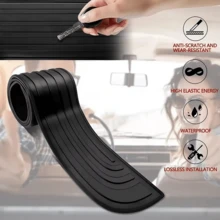 Universal Rear Bumper Guard Strip PVC Rubber Protective Strip Car Trunk Threshold Strip Decorative Bumper Reinforcement Protection Strip - A - View 3