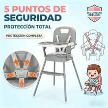 Portable High Chair For Babies, Foldable, With B - Rust Brown - View 3