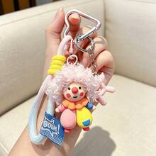 1pc Cute Funny Fluffy Keychain, Unique Design Fashion Bag & Key Accessory, Perfect Gift For Women And Girls, Suitable For Daily Use, Universal Bag Charm - Curly-haired Doll - View 5