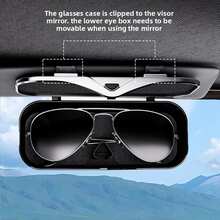 Portable Car Glasses Holder, Driving Glasses Storage Rack, Sun Visor Glasses Case (Multiple Colors Available), Car Accessories - Glasses Case - View 3