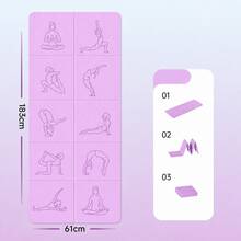 0.4mm Ultra-Thin Foldable Yoga Mat, Portable Exercise Mat, Non-Slip Wear-Resistant Shock-Absorbing Sound-Insulating Fitness Floor Mat, Double-Sided Use Easy Storage Easy Cleaning, Suitable For Yoga Training, Pilates, Gymnastics, Jump Rope, Home Gym Sports Equipment - Multicolor - View 6