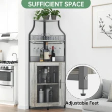Kselythan Corner Shelves - Grey - View 5