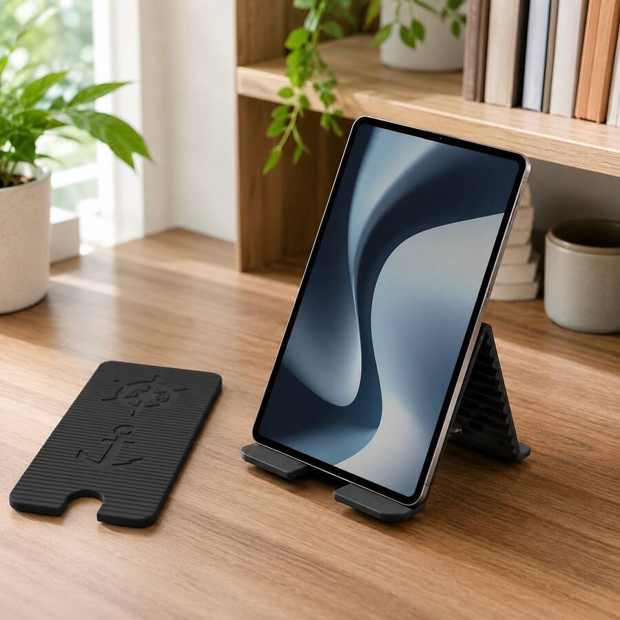 1pc Flexible Foldable Adjustable Non-Slip Portable Silicone Phone Stand, Multi-Angle Desktop Holder For Smartphones, Tablets & Laptops, Home Office Travel - A - View 1