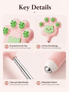 Retractable Cat Paw Back Scratcher, Combines Scratching, Massage, And Tapping, Suitable For Office And Home Daily Relaxation, Also A Fun Gift And Decoration For Halloween, Christmas And Various Holidays - Multicolor - View 8
