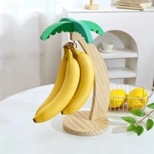 1pc Wooden Banana Rack, Household Storage Rack, Living Room Fruit Storage Rack - Multicolor - View 7