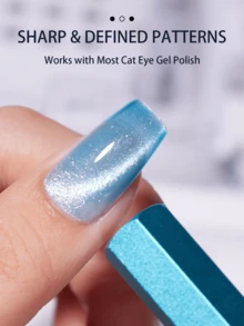 PERFECT COLOR 120mm Cat Eye Nail Magnet, Ultra Strong Magnetic Nail Tool For Cat Eye Gel Polish, Hexagonal Dual-End Design, Fast Magnetic Effect For DIY & Salon Nail Art - Multicolor - View 2