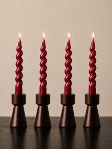 4pcs Scented Long Taper Candles 20cm*2cm, 7 Hours Burning Time, Christmas Halloween Home Table Decor, Wedding Party Candle Holder Decoration Fragrance Candles - Mixed - View 22