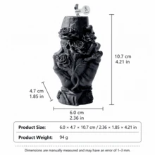 1pc Creative Gothic Skull Hand Series Aromatherapy Candle, Handmade Skull Hand With Rose, Bone Hand Holding Rose Soy Wax Candle For Tabletop Decor, Candle Gift, Altar Decoration, Halloween Candle, Unique Gift For Gothic Collectors, Indoor Home Decor, Late Autumn Holiday Gift, Fashion Scented Decorative Candle - Gothic Skull Hand Series Scented Candle - View 13