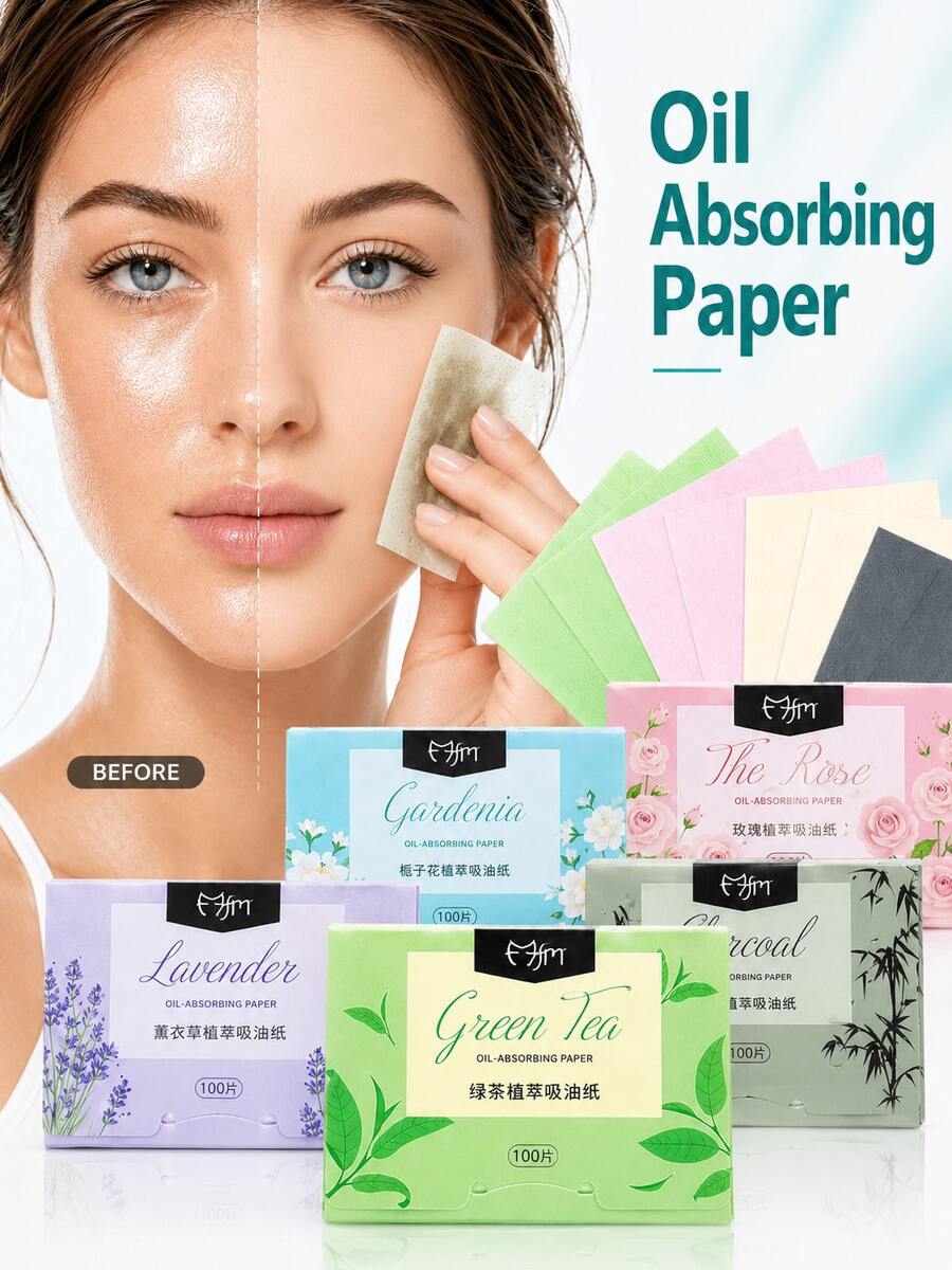 700 Sheets Facial Oil Absorbing Paper - Portable Oil Blotting Sheets, Suitable For Oily Skin, Oil Control, Makeup And Skincare, Suitable For All Skin Types, 700 Sheets/500 Sheets - Multicolor - View 1