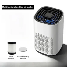 CHIGO USB Powered Mini Air Purifier, Efficiently Removes Formaldehyde, Secondhand Smoke, Odors, Filters Pet Hair And Dust, Portable Design Suitable For Bedroom, Car, Tent, Essential For Home And Travel - White - View 11