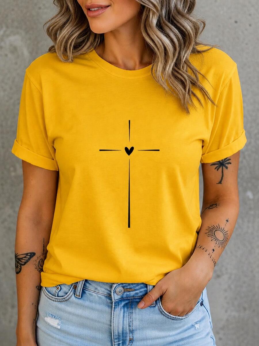 Women T-Shirts - 黃色 - 查看 1