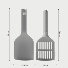 Large And Thickened Combination Cat Litter Shovel Plastic Cat Litter Shovel Pet Cleaning Supplies  Shovel Cat Dog Pet Supplies - White - View 2