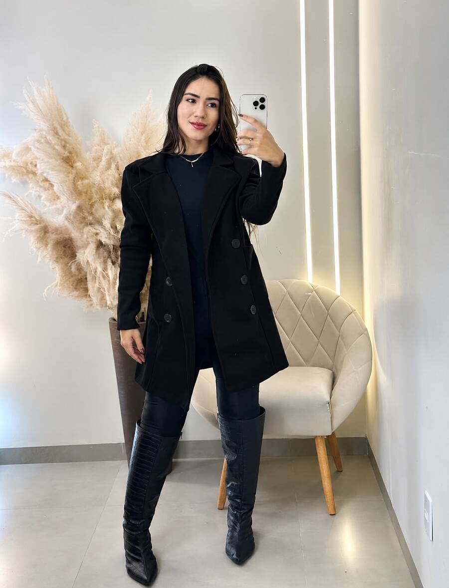 Women Winter Coats - 深色洗 - 查看 1