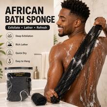 Authentic African Exfoliating Net Sponge Ethically Sourced From Nigeria, Fast Drying Porous Body Scrub Net For Skin Exfoliation - 1pc - View 4