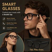 SENBONO Smart Glasses With AI Translator & Voice Assistant, Bluetooth Audio Eyewear With Hands-Free Calling, Volume Control & Hall Switch, Open-Ear Music Fashion Glasses For Business & Travel - View 6