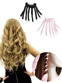 1pc 8-Tooth Heatless Curling Roller, Soft Wave Hair Styling Tool, Suitable For Salon, Beauty Parlor, Travel Essential Hair Styling Tool And Accessory; Back To School, Travel Vacation Essential Item; Women's Hair Accessories, Styling Tool, Hair Ornament - Multicolor - View 1