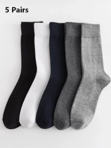 1/5/10/20 Pairs Men's Business Socks, Moisture-Wicking, Breathable, Multi-Color, Versatile, Comfortable And Soft - Multicolor - View 4