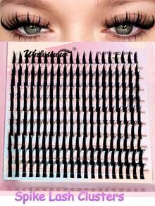 Waloshow New 200pcs Pointed Lash Extensions, Cartoon Style, 10-18mm, Anime Style, Pointed Single Lash, D-Curl Fairy Lash Clusters, Cartoon Style Single Lash - D - View 7
