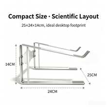 1pcsLaptop Stand, Iron Computer Cooling Stand, Ergonomic Laptop Riser, Detachable Laptop Holder, Ventilated Cooling Computer Stand, Compatible With 13-18 Inch Laptops, Suitable For Office And Home Desk UseOfficeSupplies DeskAccessory - A - View 4