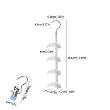 Minimalist Vertical 4-Tier 360° Rotating Non-Slip Hook Design Space-Saving Bag Rack, Scarf Rack, Tie & Belt Storage Organizer, Bedroom Closet Hanging Rod Rack, Suitable For Dorm, Apartment, Back To School, Spring Cleaning, Entryway - Multicolor - View 10
