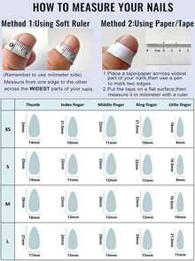 Handmade Wearable Press-On Nails, Almond Shape, Hand-Painted Personalized French Nail Art With 3D Carvings In Western Style, Y2K Style Nails, Unique Niche Creative Press-On Nails, Spring And Summer Daily Nail Art, Detachable And Reusable. - Multicolor - View 10