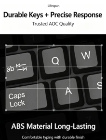 AOC KB161 Wired Keyboard USB For Laptop Desktop Business Office Portable Universal Keyboard - View 7