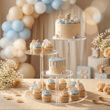 Acrylic Cupcake Display Stand, Round Transparent Dessert Display Stand, Multi-Tier Cupcake Tower, Suitable For Weddings, Birthdays, Parties And Other Occasions. - Multicolor - View 8