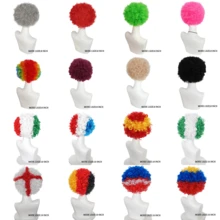 Peruca Colorida de Palhaço, Peruca Curta Encaracolada de 8 Polegadas Unissex Anos 70 80 90 Hippie Disco para Fantasia de Festa de Halloween Cosplay Decorações de Natal Cabelo Peruca de Rocker Heavy Metal para Fantasia Engraçada Louca Peruca de Pegadinha para Feriado Aniversário - Multicolorido - Visão 11