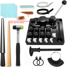 KLONKEE Multi-Function Ring Bending Machine Set Nylon Mold Making Tool Usuk Ring Measuring/Shaping Tool Set, 4-In-1 Ring Measuring Gauge, Jewelry Cleaning Cloth, Jewelry Making Ring Earring Bending Tool - Multicolor - View 11