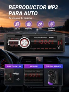 Bluetooth Car Player, Car MP3 Player, LED Display, Christmas Gift - Black - View 1