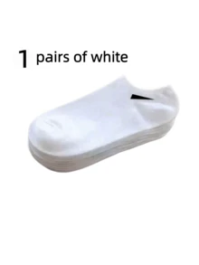 5 Pasang Kaos Kaki Pendek Minimalis Wanita Warna Hitam, Putih, Abu-abu - MultiWarna - View 8