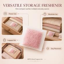 48 Pack Mixed Scent Sachets, Suitable For Wardrobes, Drawers And Suitcases, Mini Fragrant Wardrobe Freshener Bags, Compact Clothing Storage Scent Sachets For Home And Travel - Multicolor - View 4