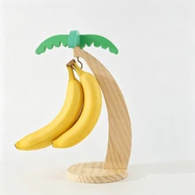 1pc Wooden Banana Rack, Household Storage Rack, Living Room Fruit Storage Rack - Multicolor - View 5