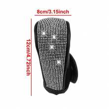 Bling Rhinestone Car Gear Shift Knob Cover, Crystal Diamond Auto Shift Lever Decor,Upgraded To A New Color, Leopard Print Diamond Gear Lever - A - View 8