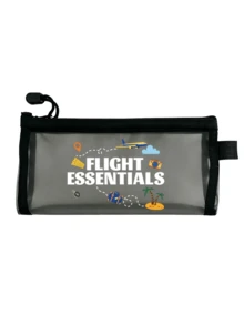 飛機主題網格文件收納袋/護照收納包，多款飛機航線、旅行與英文字母印花，加厚透明網格布料，可視大容量，順滑拉鍊，輕便易攜。適用於旅行、度假、登機、護照、機票與文件收納，日常收據與文具整理，適合男女旅行者，返校季、旅行季禮物首選，送給熱愛旅行的朋友與家人的實用小禮物！ - 彩色 - 查看 15